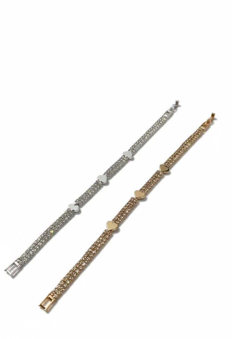 BRACCIALE TENNIS CON CUORI