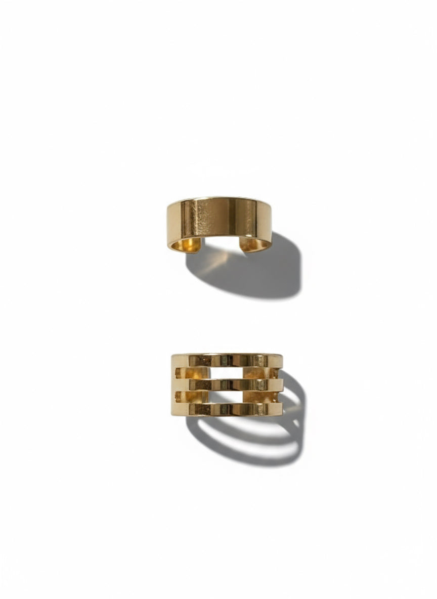 SET EAR CUFF STRISCE