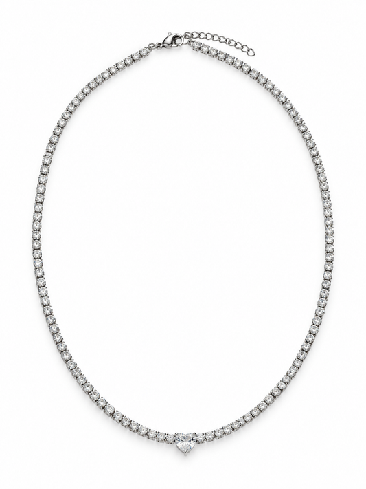 COLLANA TENNIS CUORE