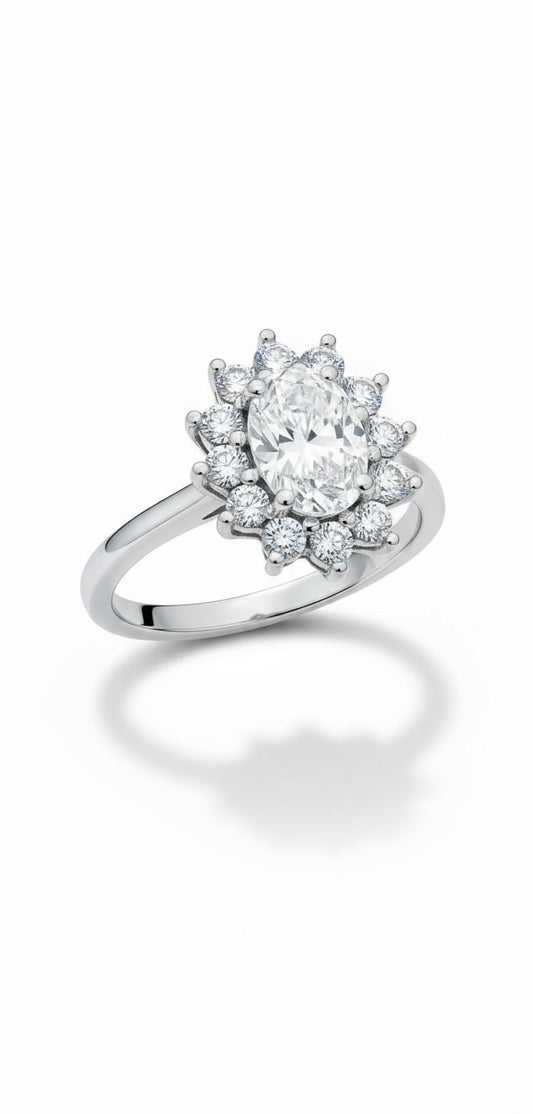 ANELLO DIAMANTE A GOCCIA