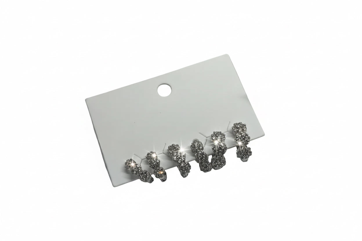 SET ORECCHINI TRE FIORI