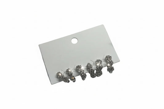 SET ORECCHINI TRE FIORI