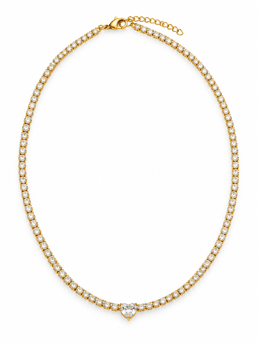 COLLANA TENNIS CUORE