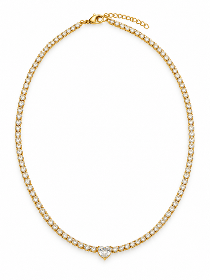 COLLANA TENNIS CUORE