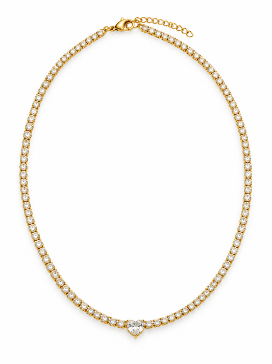 COLLANA TENNIS CUORE